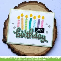 Birthday Candles Stencils -Craftora Sale Store BalloonBackgroundStencils ScriptyBirthdayOutlineAddOn EliseConstable1