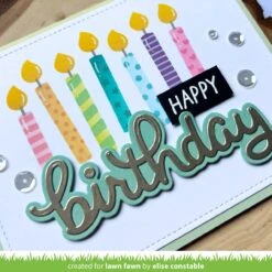 Birthday Candles Stencils -Craftora Sale Store BalloonBackgroundStencils ScriptyBirthdayOutlineAddOn EliseConstable3