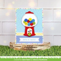 Build-a-gumball Machine -Craftora Sale Store BuildAGumballMachine AllTheSmiles DiagonalStripesBorder RebeccaKaufmann