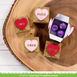 Candy Hearts -Craftora Sale Store CandyHearts HeartTreatBox SparkleCardstock MelissaStinson2