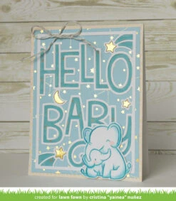 Giant Outlined Hello Baby -Craftora Sale Store ElephantParade GiantOutlinedHelloBaby PastelVellum Yainea01