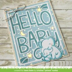 Giant Outlined Hello Baby -Craftora Sale Store ElephantParade GiantOutlinedHelloBaby PastelVellum Yainea02
