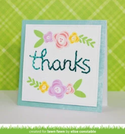 Embroidered Thanks -Craftora Sale Store EmbroideredThanks FabFlowers EliseConstable1
