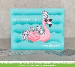 Flamingo Floatie -Craftora Sale Store FlamingoFloatie SimplyCelebrateCritters PoolParty StitchedWavyBackdropLandscape KaraPogreba