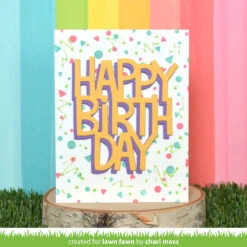 Giant Happy Birthday -Craftora Sale Store GiantHappyBirthdayDie ConfettiStencils ChariMoss1