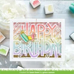 Giant Outlined Happy Birthday: Landscape -Craftora Sale Store GiantOutlinedHappyBirthdayLandscape GraceCamou3
