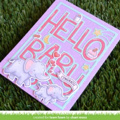 Giant Outlined Hello Baby -Craftora Sale Store GiantOutlinedHelloBaby ElephantParade ChariMoss 2