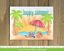 Happy Summer Line Border - Lawn Fawn -Craftora Sale Store HappySummer TropicalBackdrop SunriseBackdrop StitchedSimpleWaveBorder OnTheBeach ChariMoss1