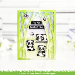 I Heart Pandas -Craftora Sale Store IHeartPandas BambooForestBackdrop BambooStencil MindyEggen4