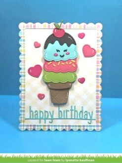 Happy Birthday Line Border -Craftora Sale Store IScreamYouScream StitchedScallopedRectangleFrames HappyBirthdayLineBorder LynnetteKauffman1