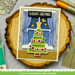 Craftora Sale Store -Craftora Sale Store JollyChristmasTree WindowFrame EliseConstable1