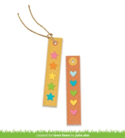 Hearts And Stars Skinny Tag -Craftora Sale Store JulieAhn HeartsAndStarsSkinnyTag