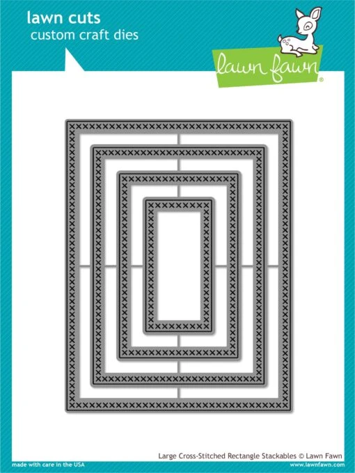Large Cross-stitched Rectangle Stackables