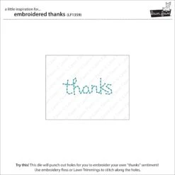 Embroidered Thanks -Craftora Sale Store LF1359 EmbroideredThanks2 cf739b0c 6e1d 4743 acb1 d536dfcb5b8c