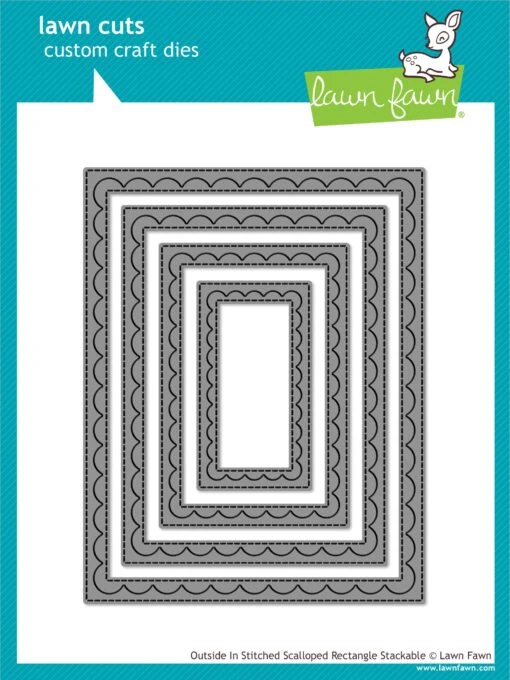 Outside In Stitched Scalloped Rectangle Stackables