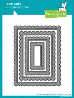 Stitched Scalloped Rectangle Frames