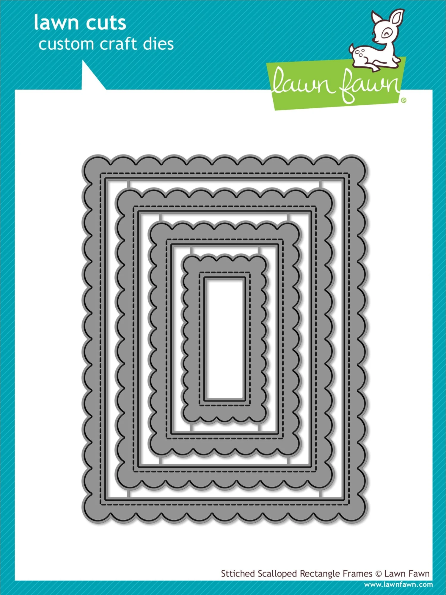 Stitched Scalloped Rectangle Frames 1 Stitched Scalloped Rectangle Frames