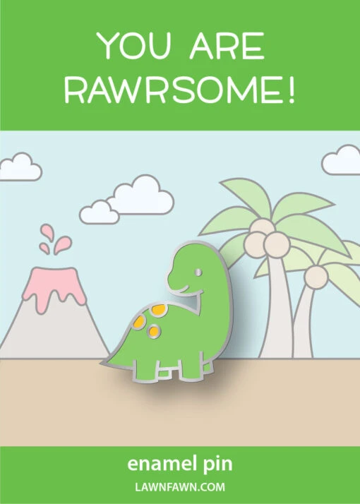 Dino-mite Enamel Pin - Lawn Fawn