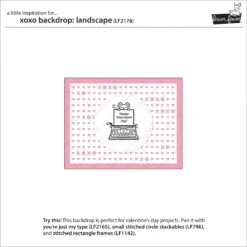 Xoxo Backdrop: Landscape - Lawn Fawn -Craftora Sale Store LF2178 XOXOBackdropLandscape2 1
