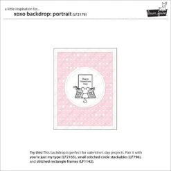 Xoxo Backdrop: Portrait - Lawn Fawn -Craftora Sale Store LF2179 XOXOBackdropPortrait2 1