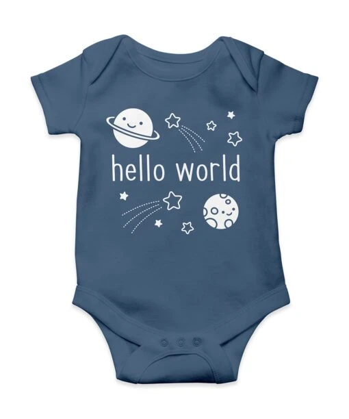 Hello World Onesie (3 - 6 Months) - Lawn Fawn