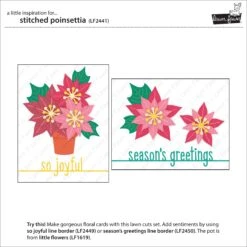 Stitched Poinsettia -Craftora Sale Store LF2441 StitchedPoinsettia2