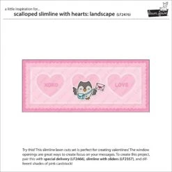Scalloped Slimline With Hearts: Landscape 13 Scalloped Slimline With Hearts: Landscape -Craftora Sale Store LF2476 ScallopedSlimlineWithHeartsLandscape2