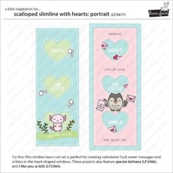 Scalloped Slimline With Hearts: Portrait 12 Scalloped Slimline With Hearts: Portrait -Craftora Sale Store LF2477 ScallopedSlimlineWithHeartsPortrait2