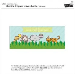 Slimline Tropical Leaves Border 21 Slimline Tropical Leaves Border -Craftora Sale Store LF2618 SlimlineTropicalLeavesBorder2