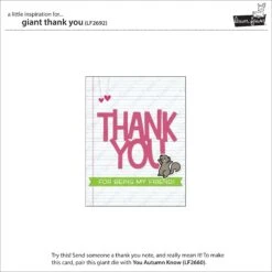 Giant Thank You -Craftora Sale Store LF2692 GiantThankYou2