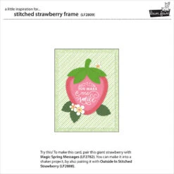Stitched Strawberry Frame -Craftora Sale Store LF2809 StitchedStrawberryFrame2 sml