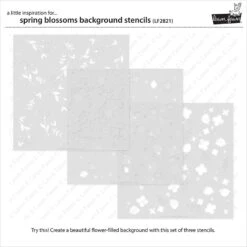 Spring Blossoms Background Stencils -Craftora Sale Store LF2821 SpringBlossomsBackgroundStencils2 sml