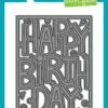 Giant Outlined Happy Birthday: Portrait