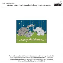 Dotted Moon And Stars Backdrop: Landscape 5 Dotted Moon And Stars Backdrop: Landscape -Craftora Sale Store LF3105 DottedMoonAndStarsBackdropLandscape2