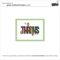 Giant Outlined Thanks 10 Giant Outlined Thanks -Craftora Sale Store LF3447 GiantOutlinedThanks2