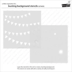 Bunting Background Stencils -Craftora Sale Store LF3453 BuntingBackgroundStencils2