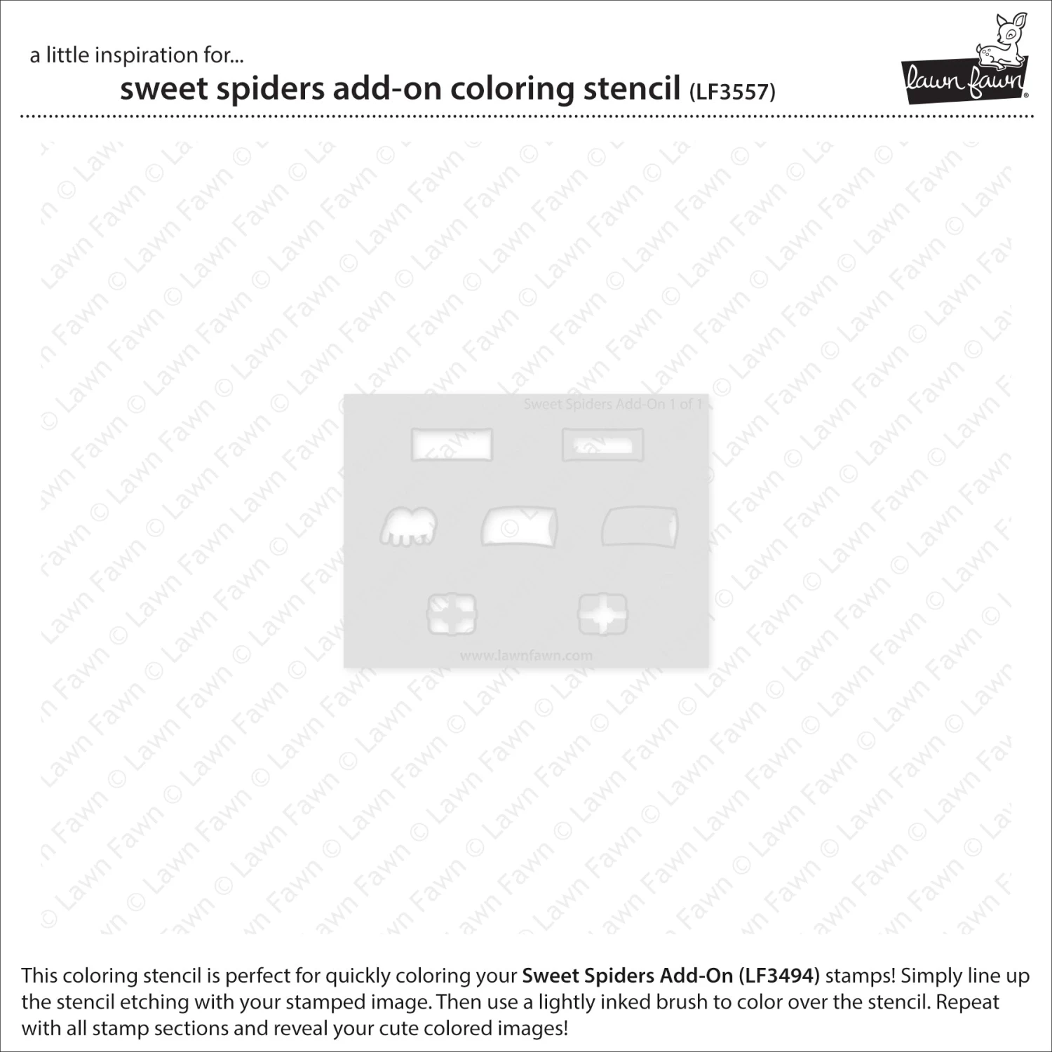 Sweet Spiders Add-on Coloring Stencil 2 Sweet Spiders Add-on Coloring Stencil - Image 2