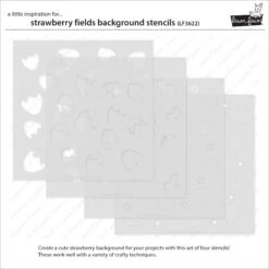 Strawberry Fields Background Stencils -Craftora Sale Store LF3622 StrawberryFieldsBackgroundStencils2