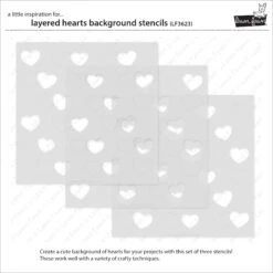 Layered Hearts Background Stencils -Craftora Sale Store LF3623 LayeredHeartsBackgroundStencils2