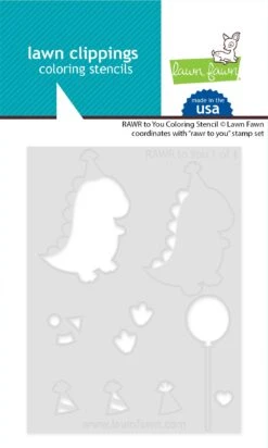 Rawr To You Coloring Stencil