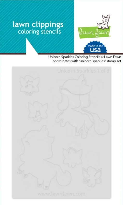 Unicorn Sparkles Coloring Stencils