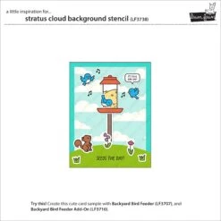 Stratus Cloud Background Stencil -Craftora Sale Store LF3738 StratusCloudBackgroundStencils3