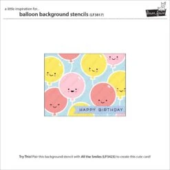 Balloon Background Stencils -Craftora Sale Store LF3817 BalloonBackgroundStencils3
