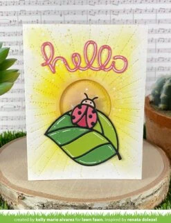 Ladybug And Leaf -Craftora Sale Store LadybugAndLeaf SunburstBackdrop KellyAlvarez RenataDolezal