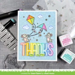 Whoosh, Kites! Coloring Stencils -Craftora Sale Store LawnFawn SSSJuly WhooshKites Thanks ColoringStencils ChariMoss 1