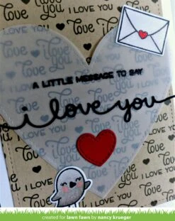 I Love You Border -Craftora Sale Store LoveLetters ILoveYouBorder StitchedHearts NancyKrueger detail