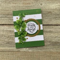 Lucky Clovers -Craftora Sale Store LuckyCloverDies MagicMessages StripedBackgroundPortrait AudreyTokach original