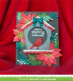 Magic Iris Birdhouse Add-on -Craftora Sale Store MagicIrisBirdhouse StitchedPoinsettia KaraPogreba
