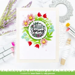Magic Iris Floral Wreath Add-on -Craftora Sale Store MagicIrisFloralWreathAddOn MagicSpringMessages CalyPerson1