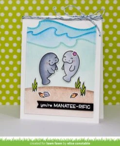 Manatee-rific -Craftora Sale Store Manatee rific StitchedWaveBorders EliseConstable1